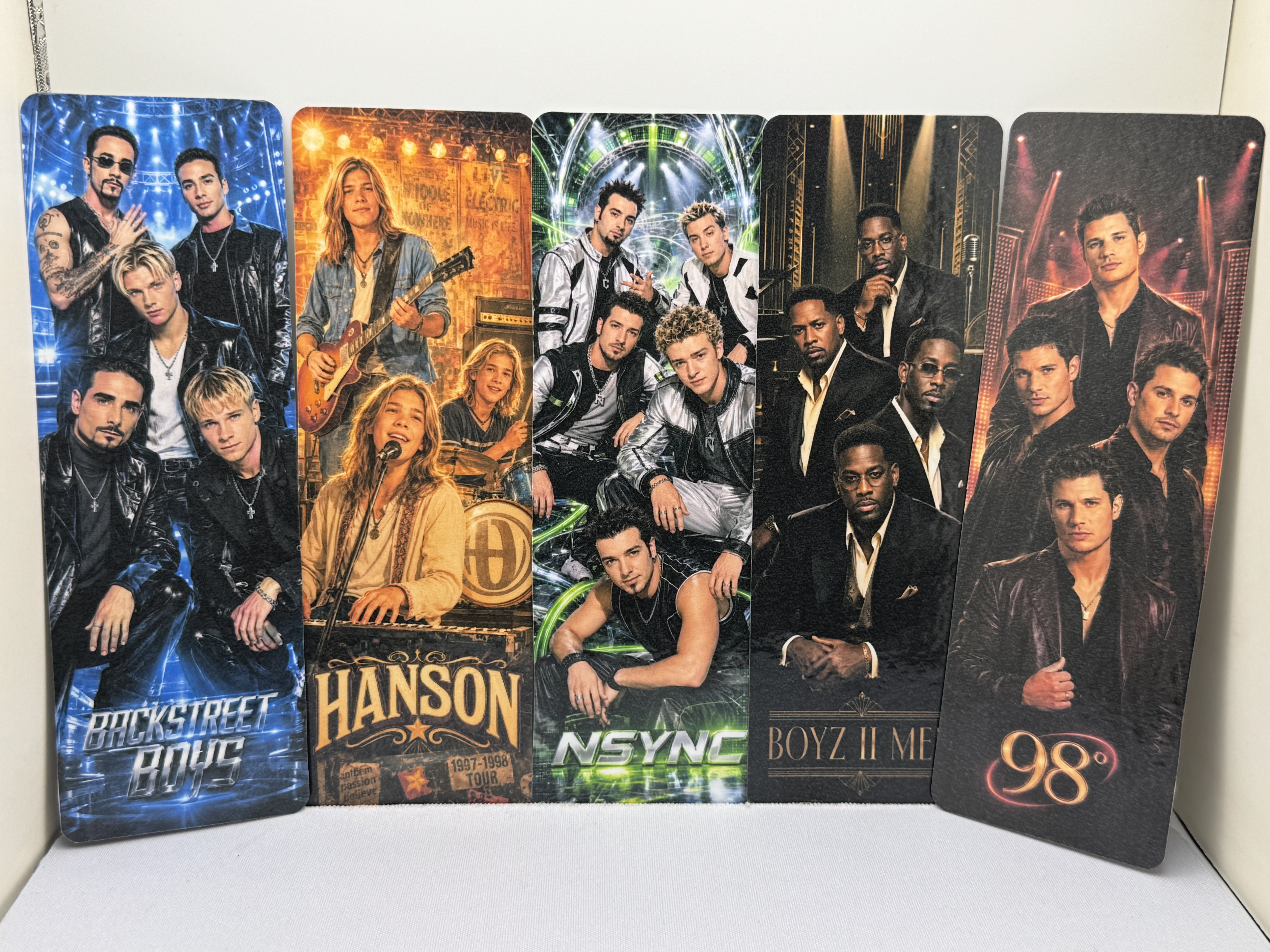 90s Boy Bands Bookmark Set
