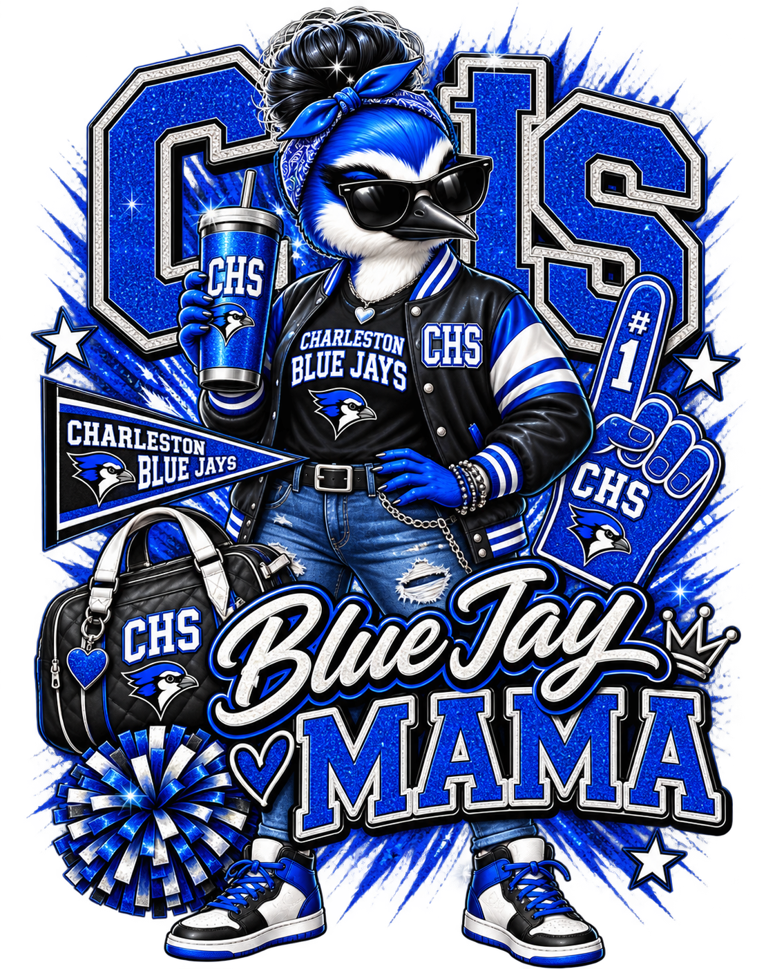 Charleston Blue Jay Mama